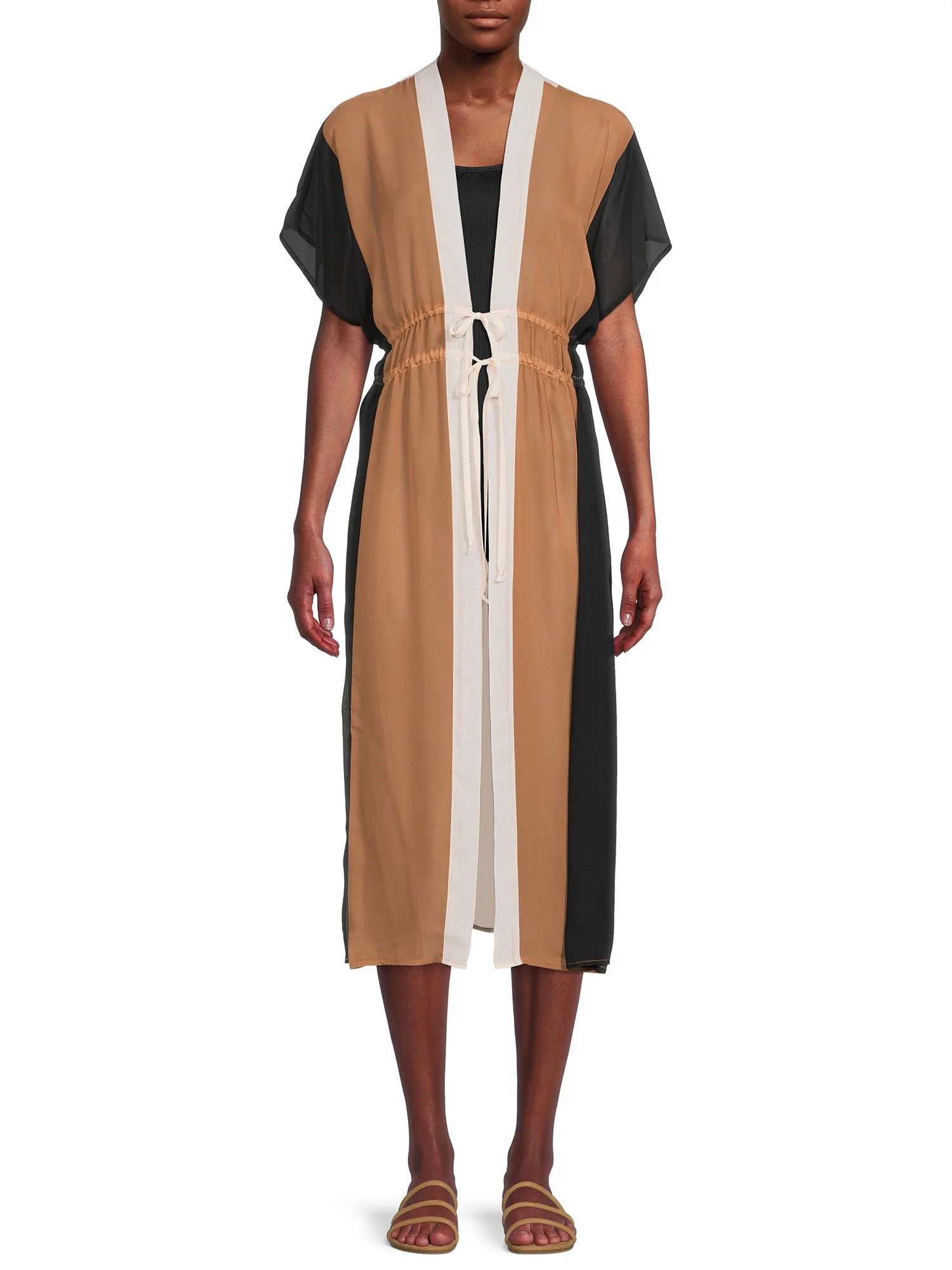 Time and Tru Women's and Women's Plus Gathered Waist Dress Cover Up | Walmart (US)