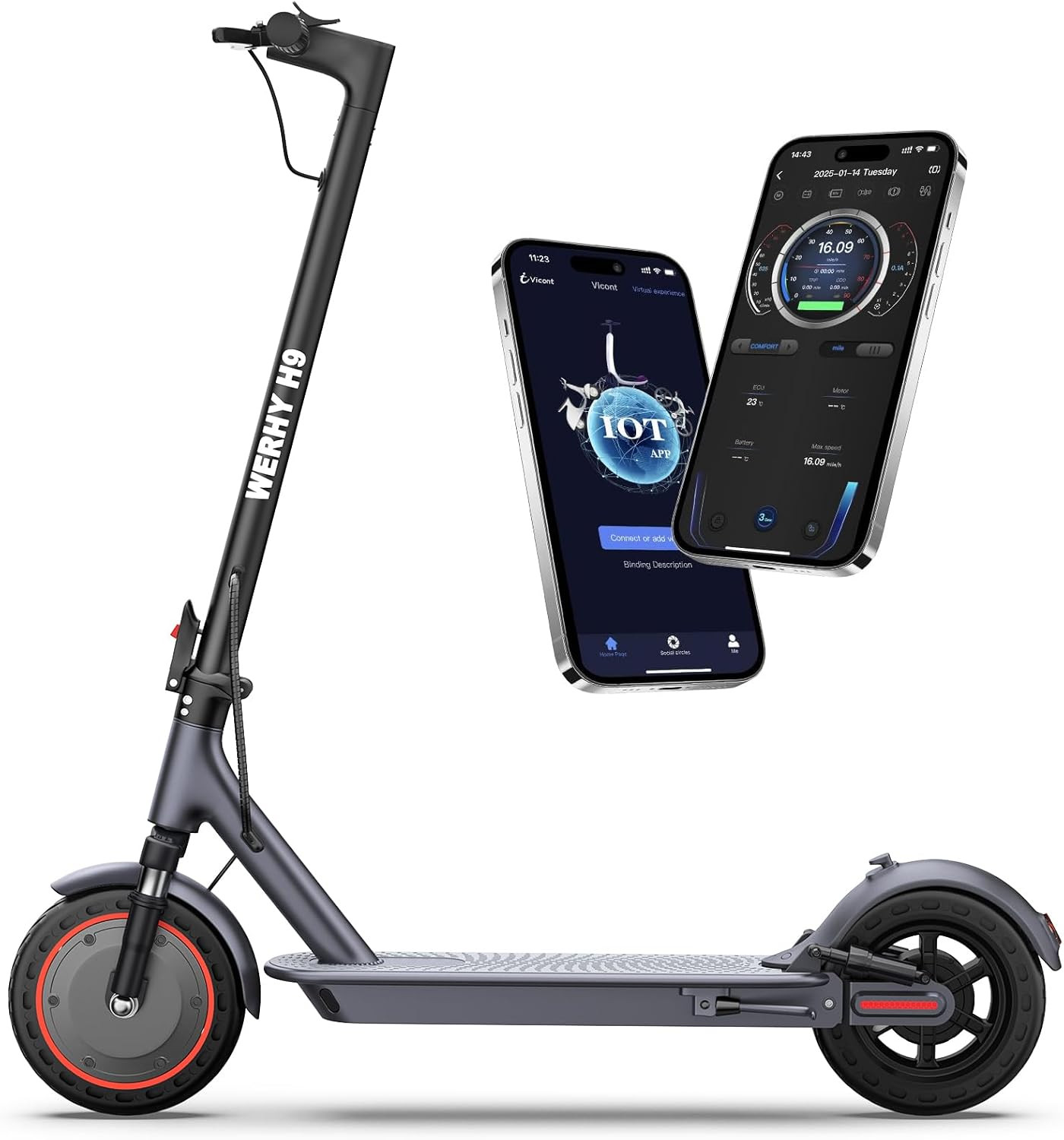 Electric Scooter, 12/20/22/27 Miles Long Range, 8.5"/10"/14" Tire, Powerful 350/500W Motor, Top S... | Amazon (US)
