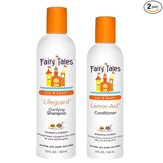 Fairy Tales Sun & Swim Shampoo & Conditioner for Kids - Chlorine Removal Swim Shampoo, Removes Gr... | Amazon (US)