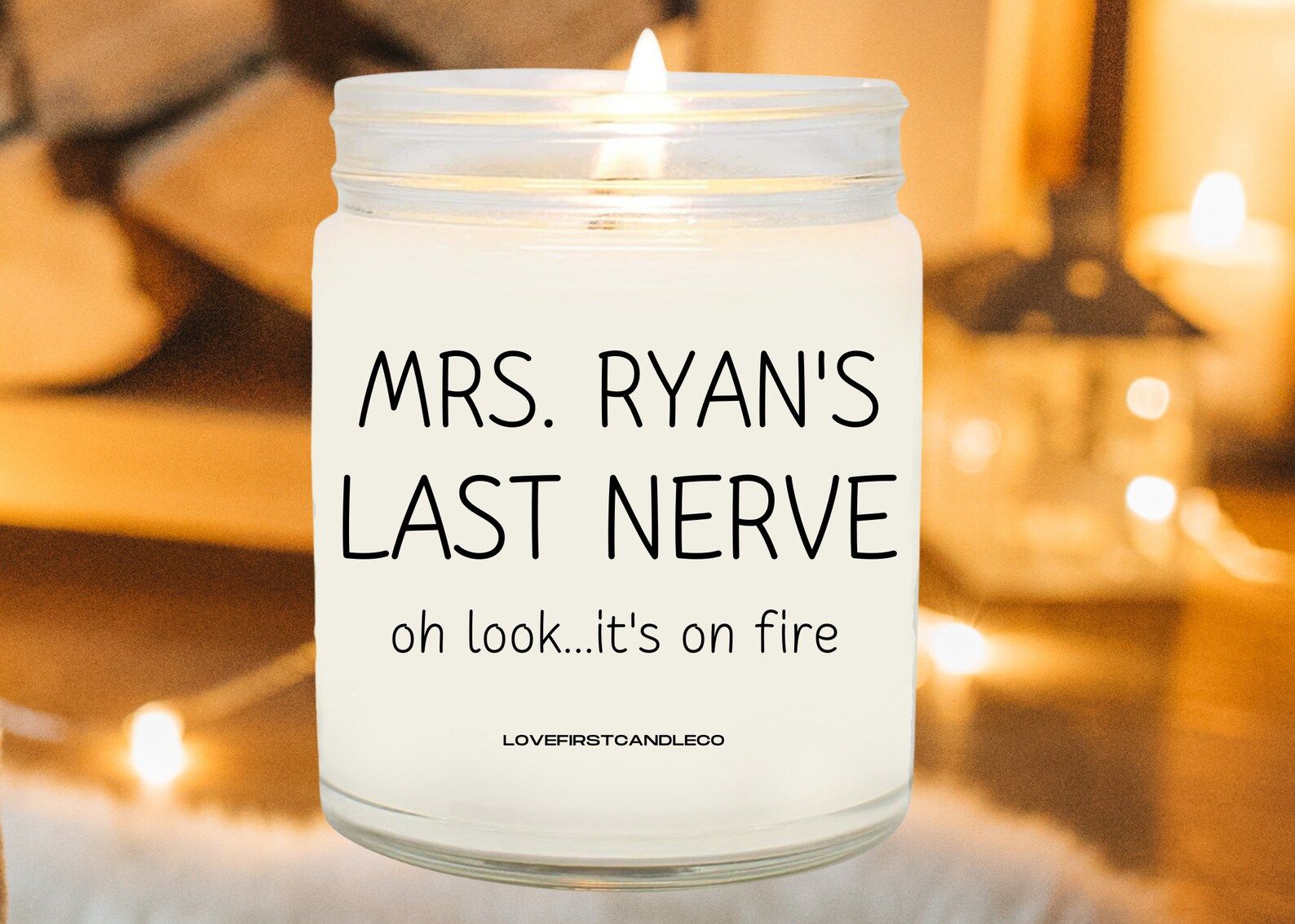 Personalized Teacher Candle My Last Nerve Candle Custom - Etsy | Etsy (US)