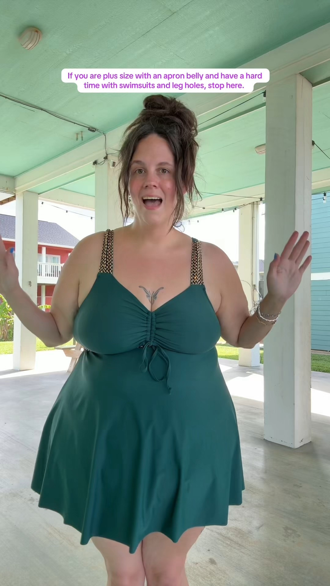 I love this plus size swimsuit if you have an apron belly  

#LTKSwim #LTKStyleTip