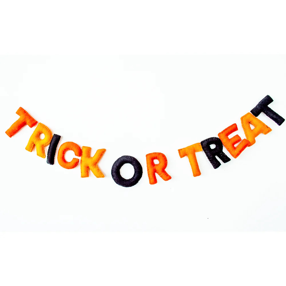 Trick or Treat Wool Felt Garland | Shop Sweet Lulu