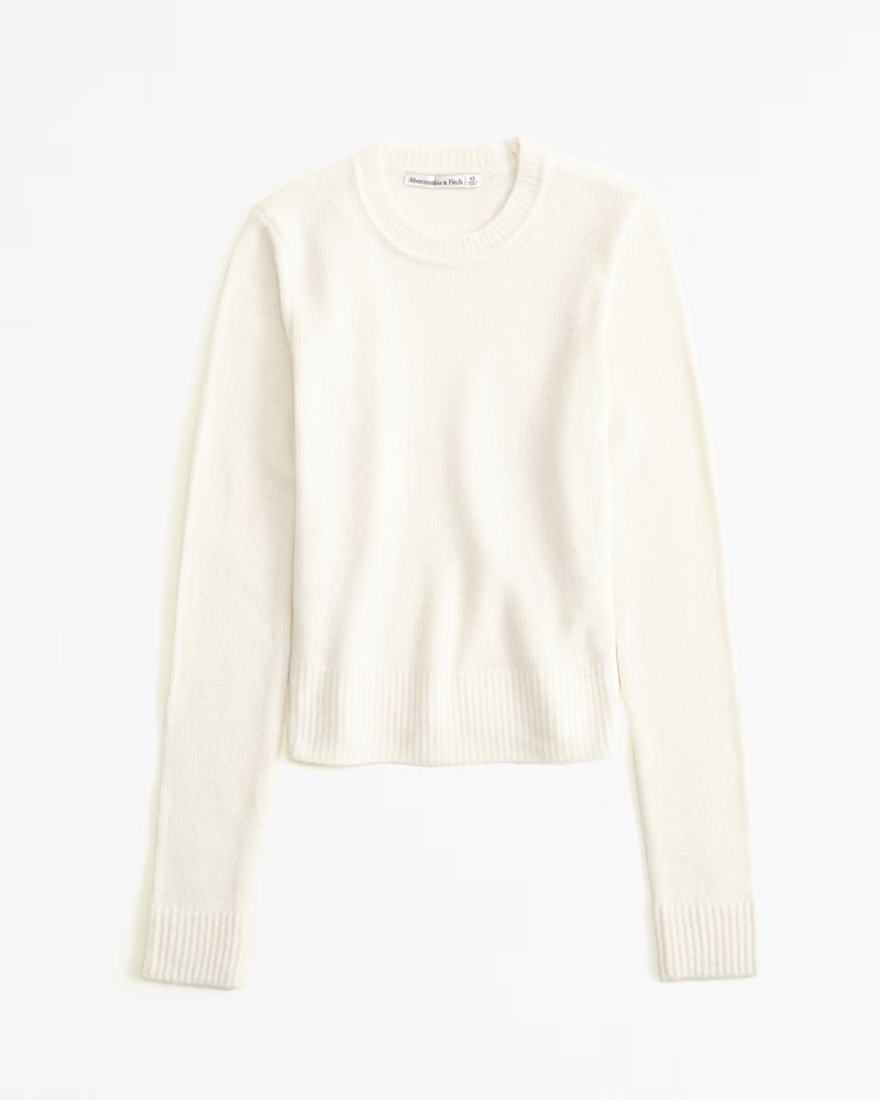 Slim Fuzzy Crew Sweater | Abercrombie & Fitch (US)