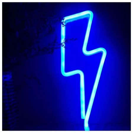 Blue Neon Lightning Bolt Neon Signs for Wall Decor with 4 Hooks Battery/USB Operated LED Neon Sign for Bedroom Blue Neon Light Sign Cool Thing Lamp Room Decor for Kid Party Bar(Lighting) | Walmart (US)