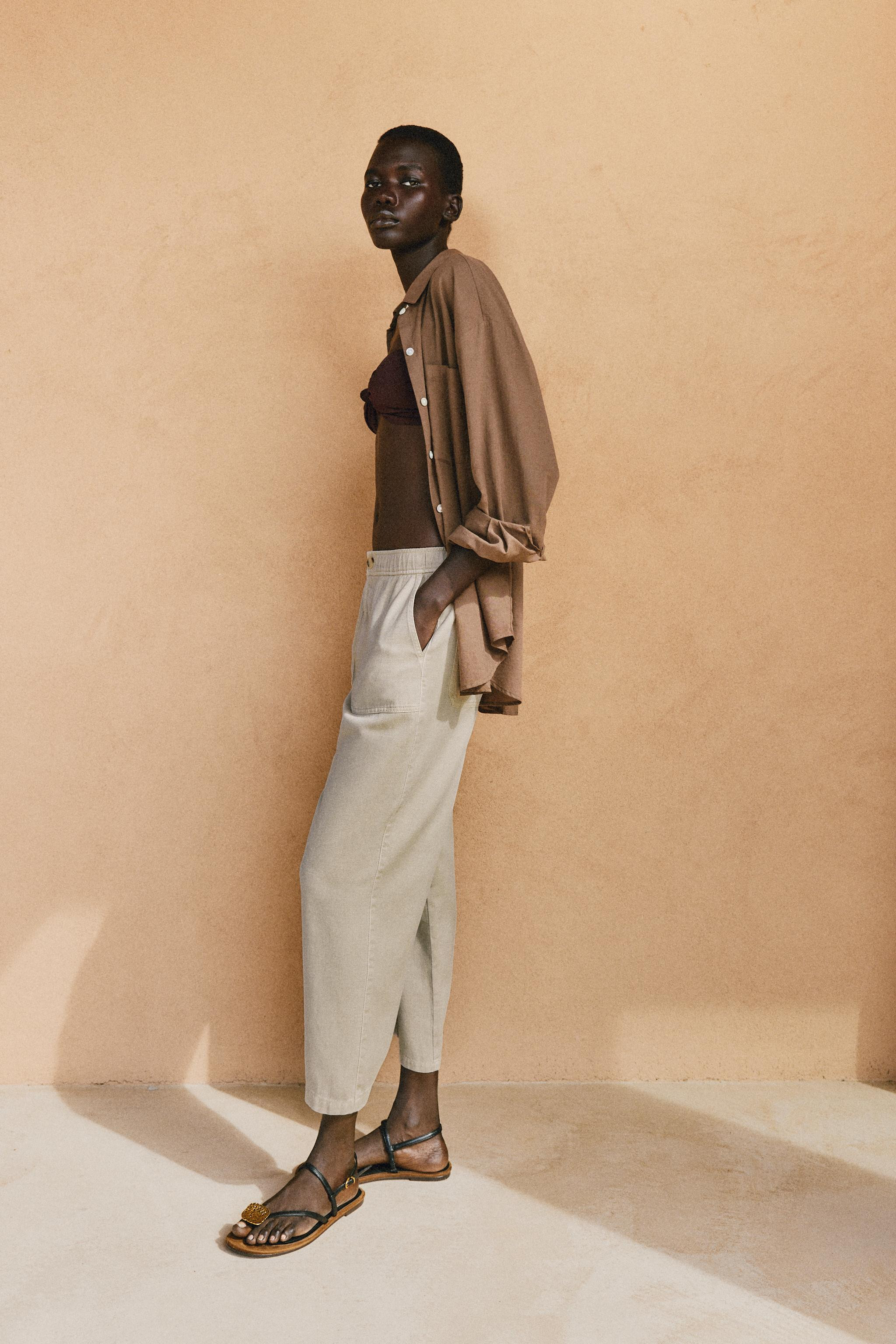 ELASTIC WAIST PANTS | Zara US