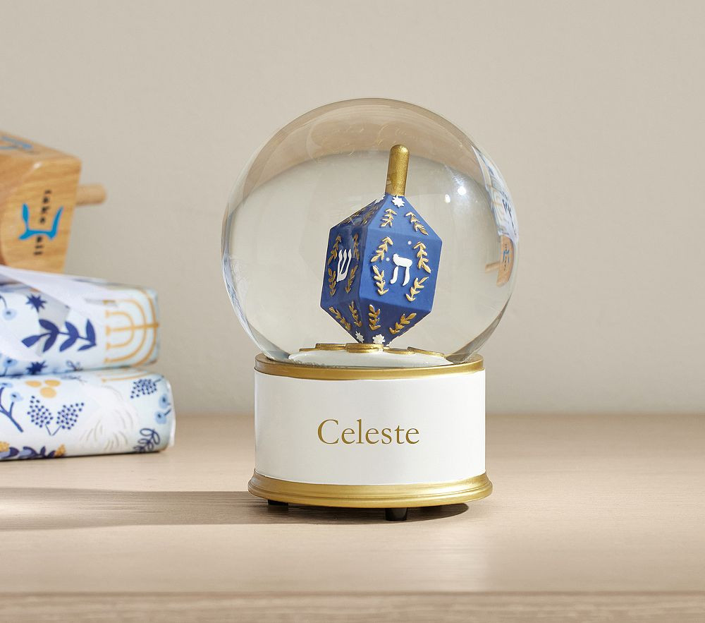 Rifle Paper Co. Hanukkah Musical Spinning Snowglobe | Pottery Barn Kids