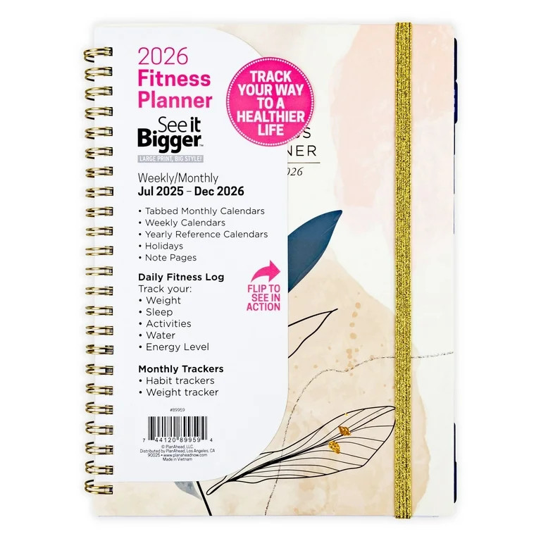 See It Bigger Medium Fitness Planner | Walmart (US)