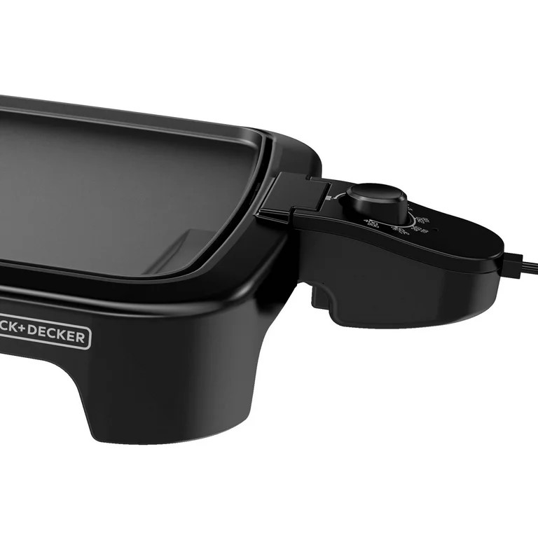 BLACK+DECKER Non-Stick Temperature Controlled 8 Serving Black Griddle | Walmart (US)