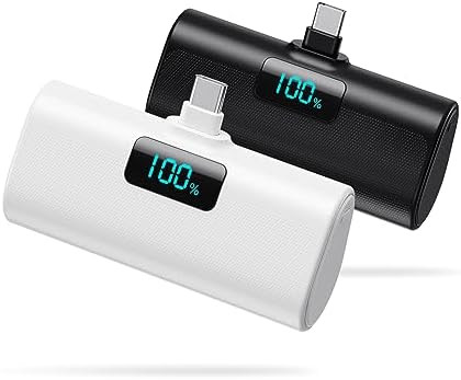 [2-Pack]Portable Charger for iPhone 17/16/15 Series,Upgraded 5200mAh PD USB C Power Bank Built-in... | Amazon (US)