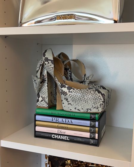 Little designer decor books and Bottega snake print platform heels that are on sale 

#LTKshoecrush #LTKhome