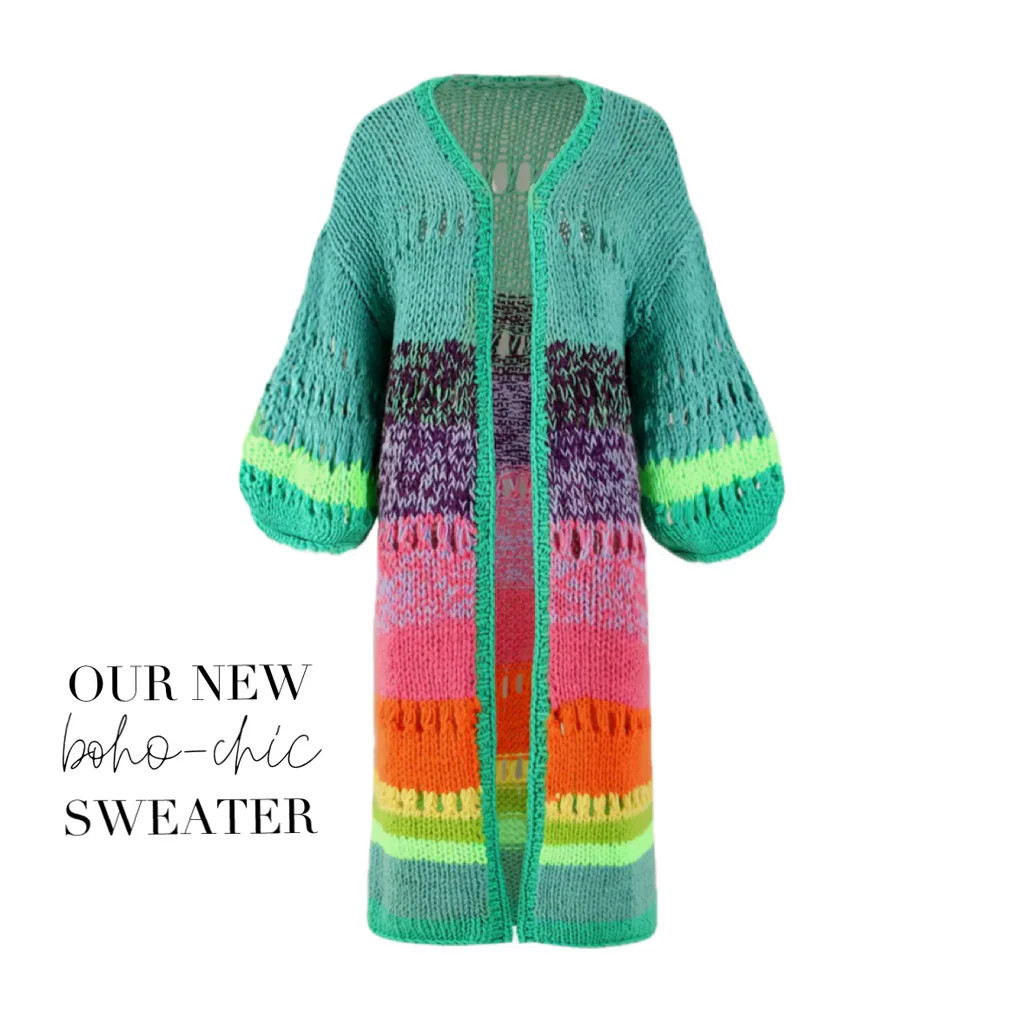 Boho-Chic Knitted Sweater | Erin McDermott Jewelry