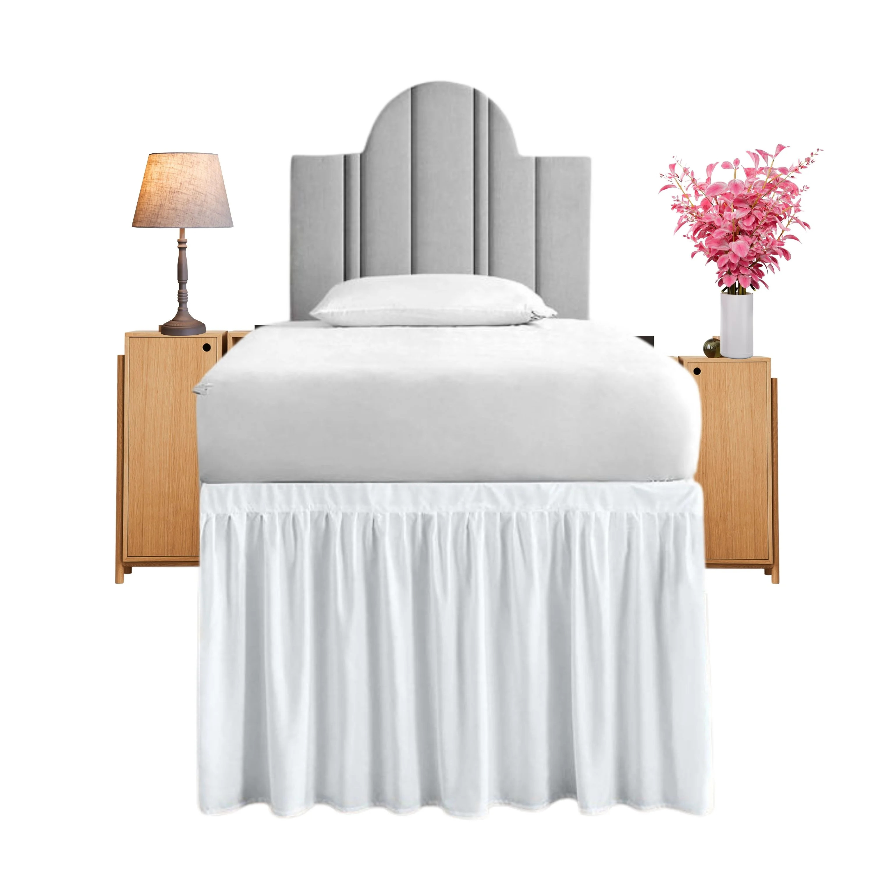 Dorm Room Bed Skirt for Twin XL Dorm Bed,Extended Dorm Bed Skirt-Long Bed Skirt Dorm-Extra Long D... | Walmart (US)