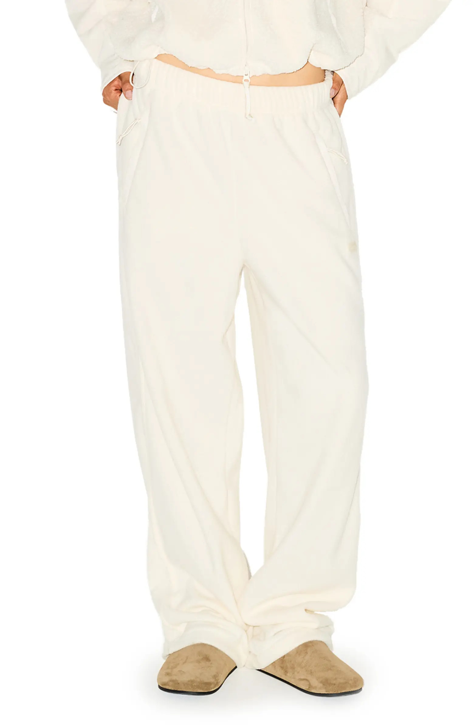SKIMS Outdoor Fleece Straight Leg Pants | Nordstrom | Nordstrom