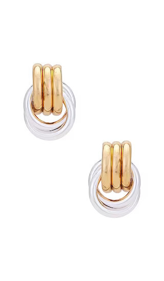 Heaven Mayhem Double Knot Earrings in Metallic Silver. | Revolve Clothing (Global)
