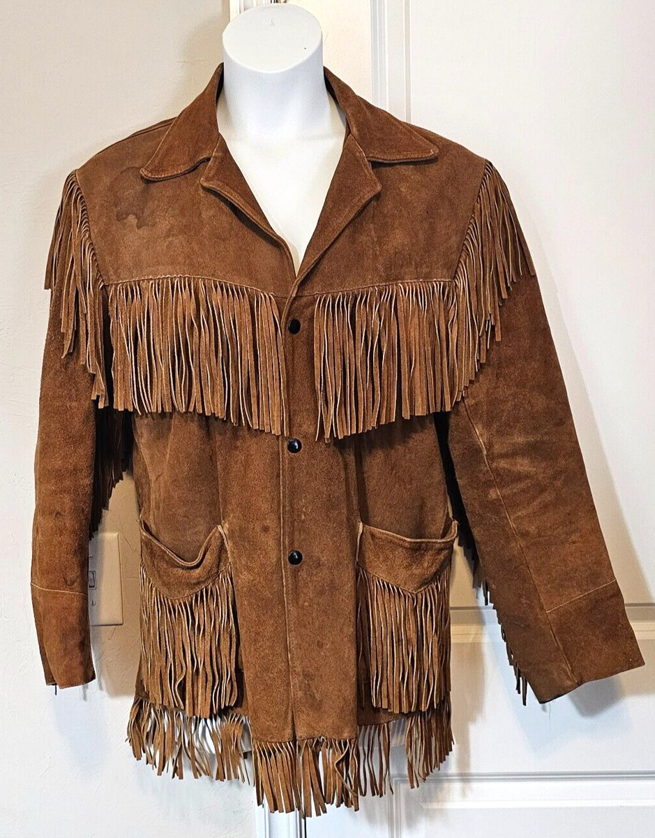 Vtg.  70s Leather Suede Fringe Western Men's Jacket - Size 38 L  | eBay | eBay US