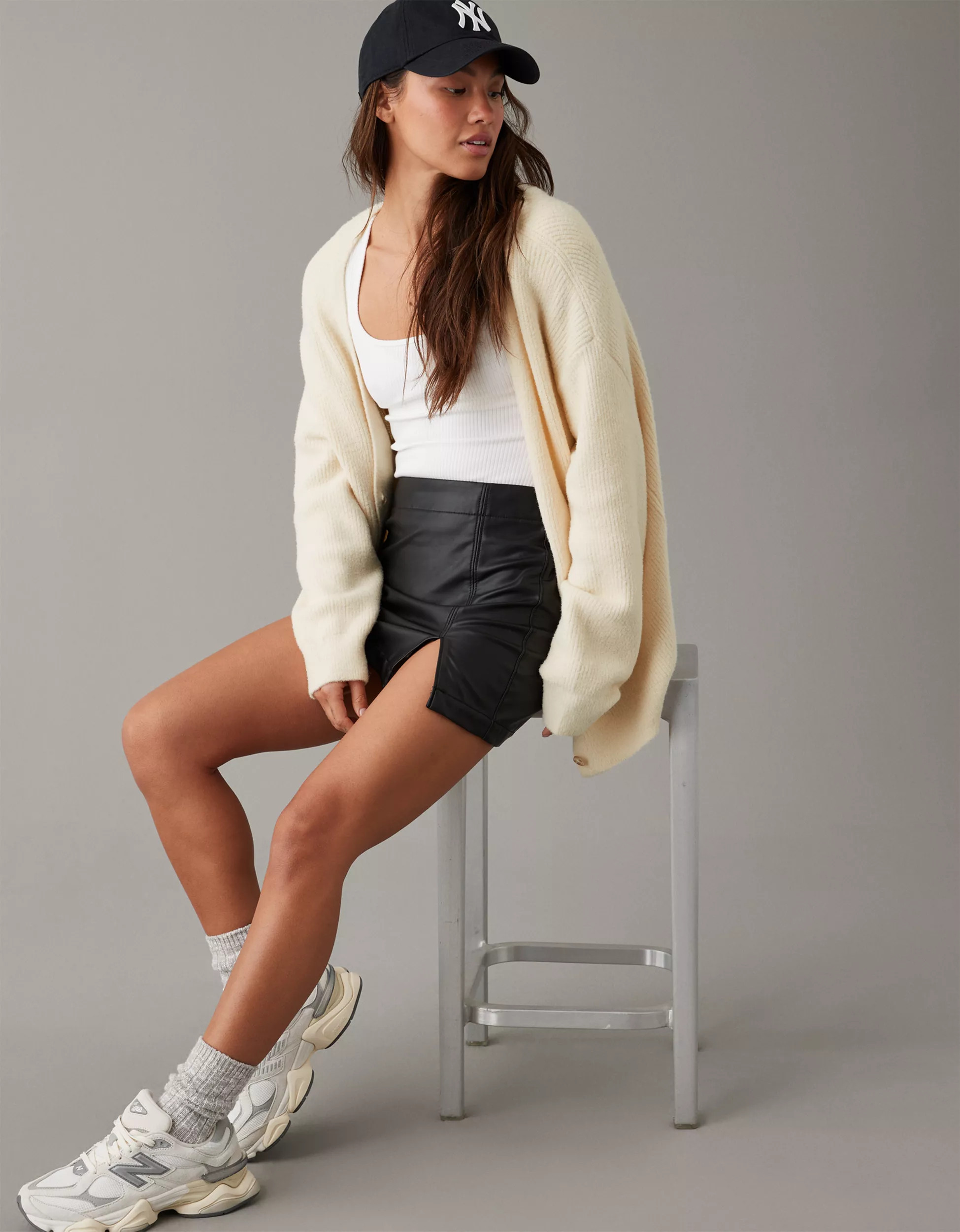 AE Oversized Button-Front Cardigan | American Eagle Outfitters (US & CA)