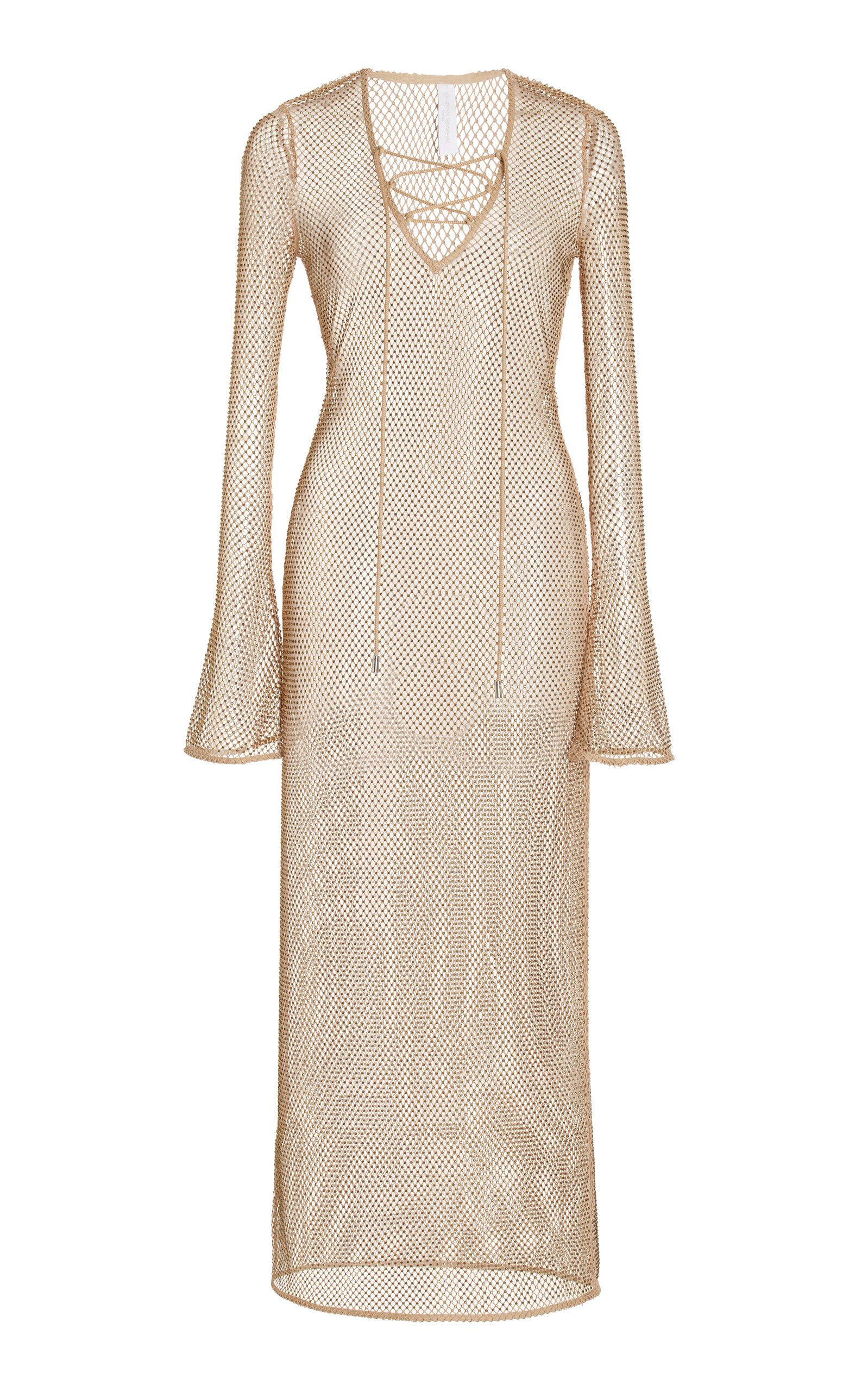 Tate Crystal Mesh Maxi Cover-Up Dress | Moda Operandi (Global)