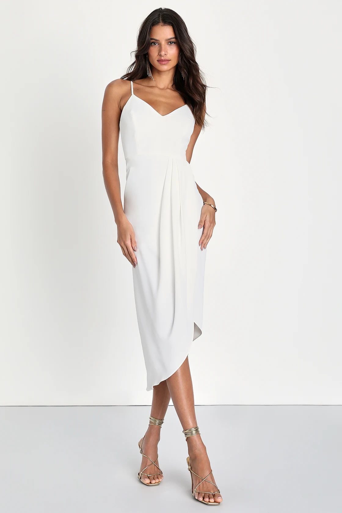 Reinette White Midi Dress | Lulus (US)
