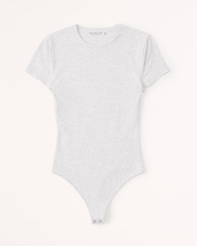 Short-Sleeve Cotton Seamless Fabric Crew Bodysuit | Abercrombie & Fitch (US)