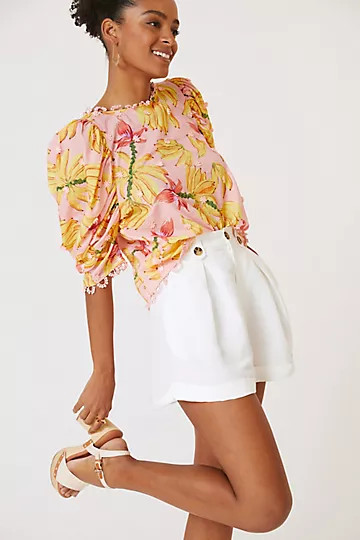 Farm Rio Banana Taste Blouse | Anthropologie (US)