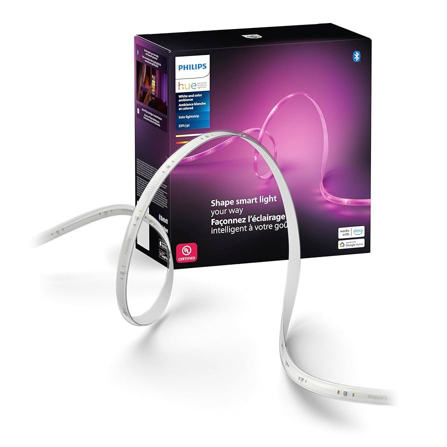 Philips Hue Indoor 16 Ft Smart LED Solo lightstrip Base Kit - 1 Pack - Control with Hue App - Com... | Amazon (US)