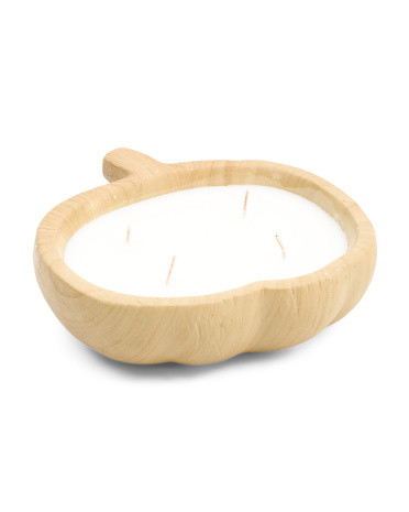 11oz Wood Pumpkin Autumn Harvest Candle | Marshalls