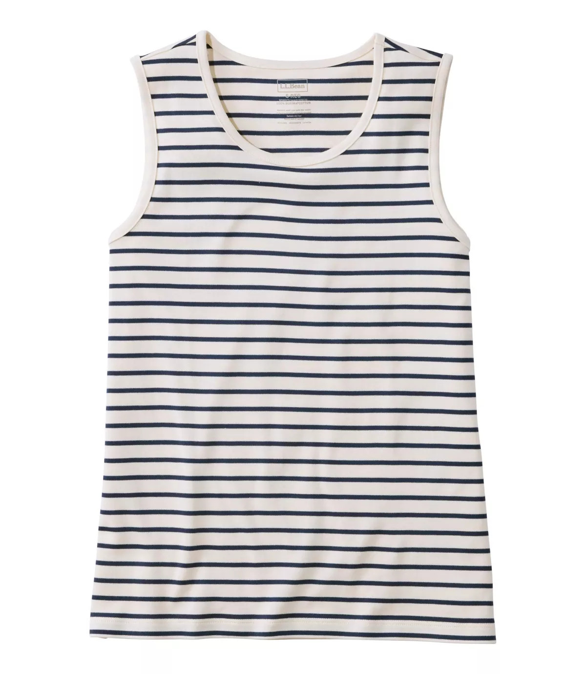 Women's Pima Cotton Tee, Shell Stripe | L.L. Bean