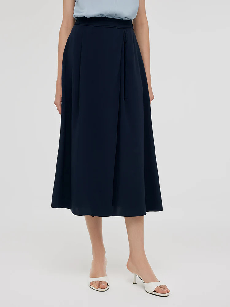Triacetate A-Line Women Half Skirt | GOELIA