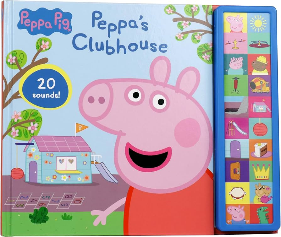 Peppa Pig - Peppa's Clubhouse 20-Button Sound Book - PI Kids | Amazon (US)