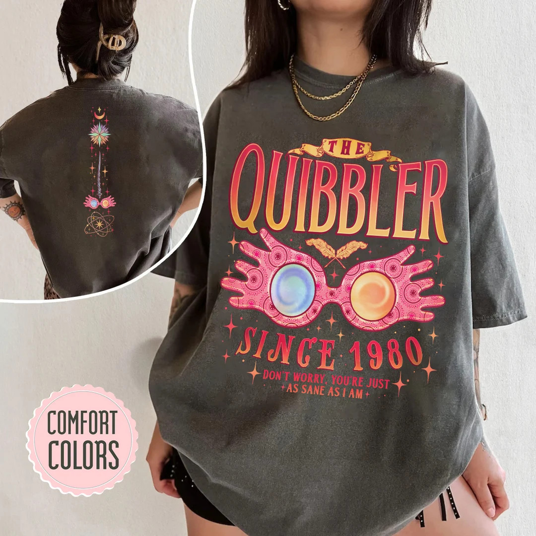 Wizard School Fandom Comfort Colors Shirt 'just as Sane as I Am' HP Tee, Magic Wand Two-sided T-s... | Etsy (US)