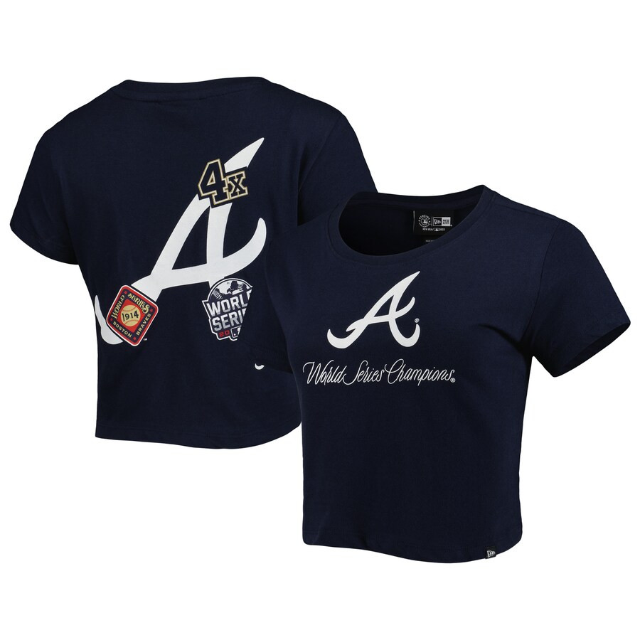 Atlanta Braves New Era Women's Historic Champs T-Shirt - Navy | Fanatics
