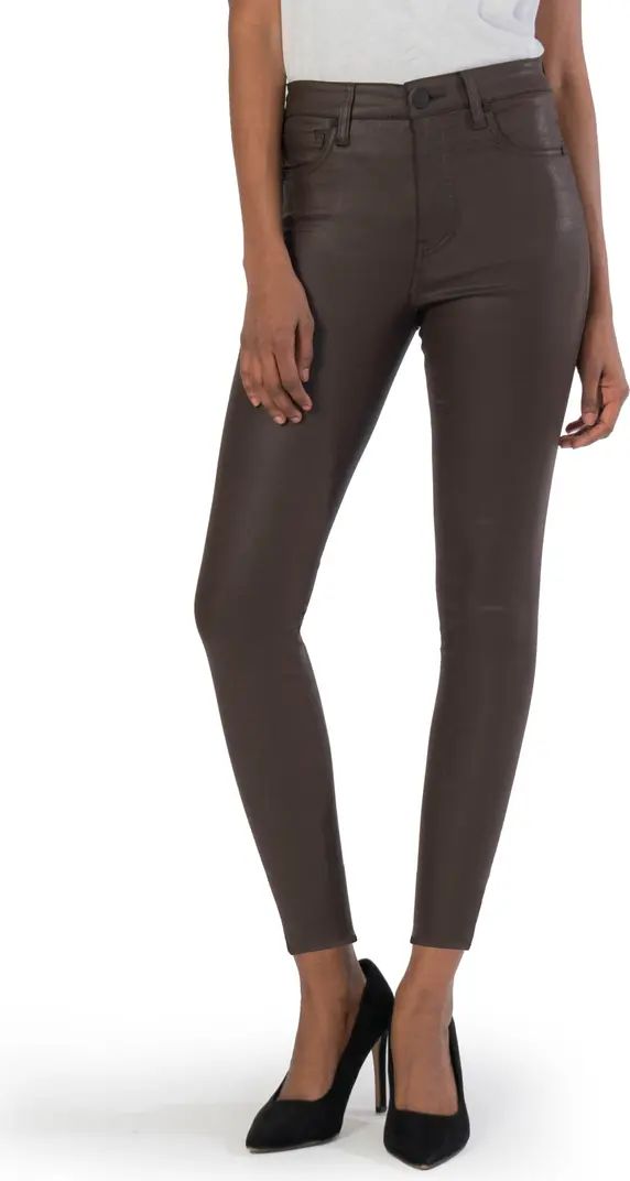 Donna Coated High Waist Ankle Skinny Jeans | Nordstrom