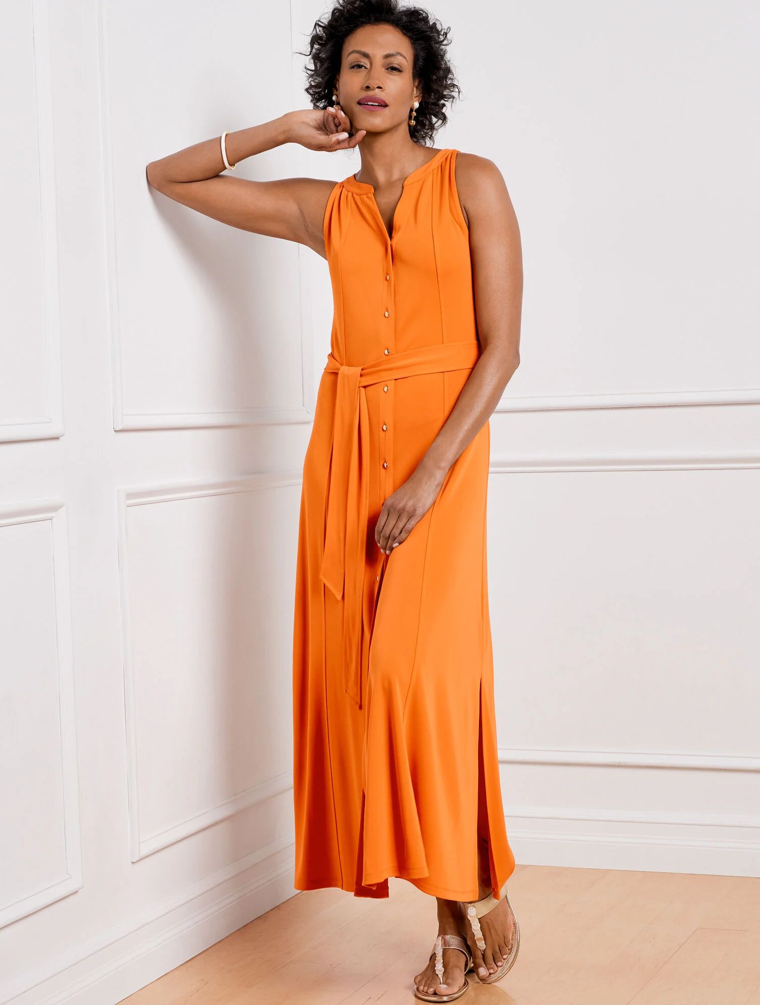 Jersey Maxi Shirtdress | Talbots