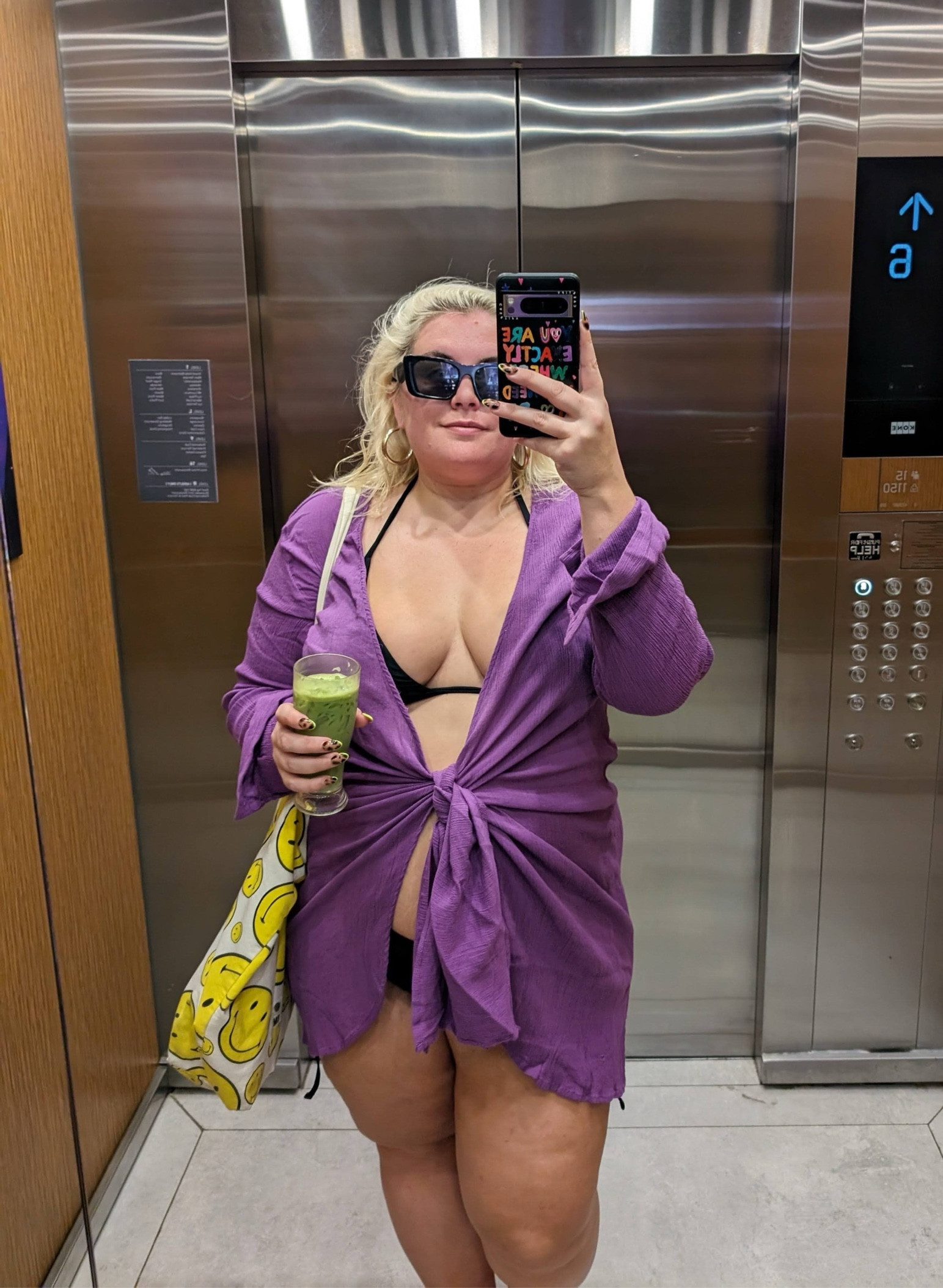 Nasty gal, Asos, Boohoo, Etsy, black bikini, purple wrap top, wrap cover up, tote bag, canvas tote, swimwear, black swimsuit, beach outfit, summer outfit, swim outfit, beach clothes, holiday essentials, travel essentials, plus size fashion, plus size outfit, style inspiration 

#LTKeurope #LTKSeasonal #LTKswim