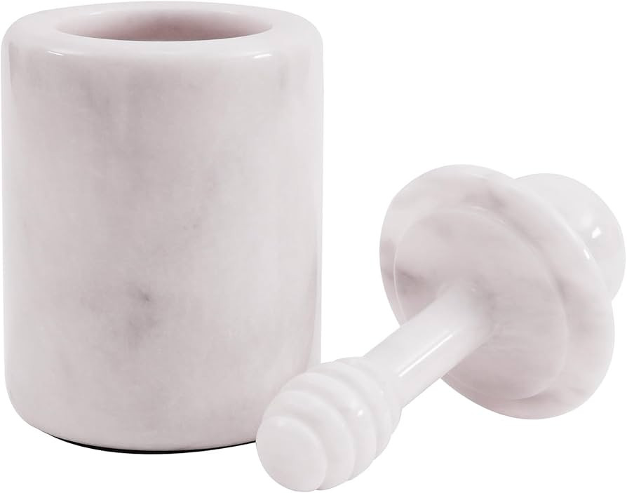 Radicaln Marble Honey Pot 5.5'' Inches White Handmade Honey Jar with Dipper and Lid - Honey Dispe... | Amazon (US)