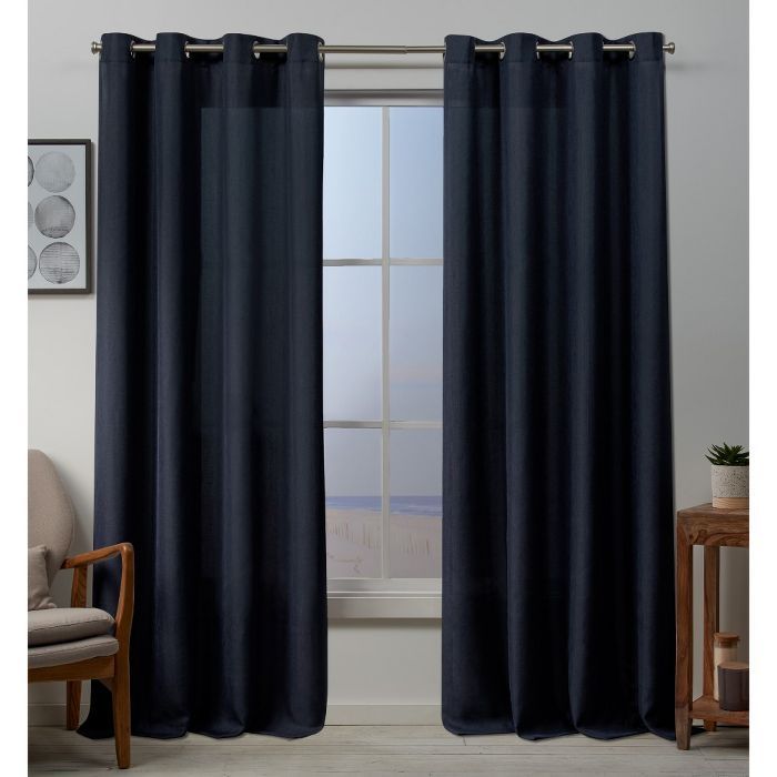 Baxter Textured Basketweave Grommet Top Curtain Panel Pair - Exclusive Home | Target