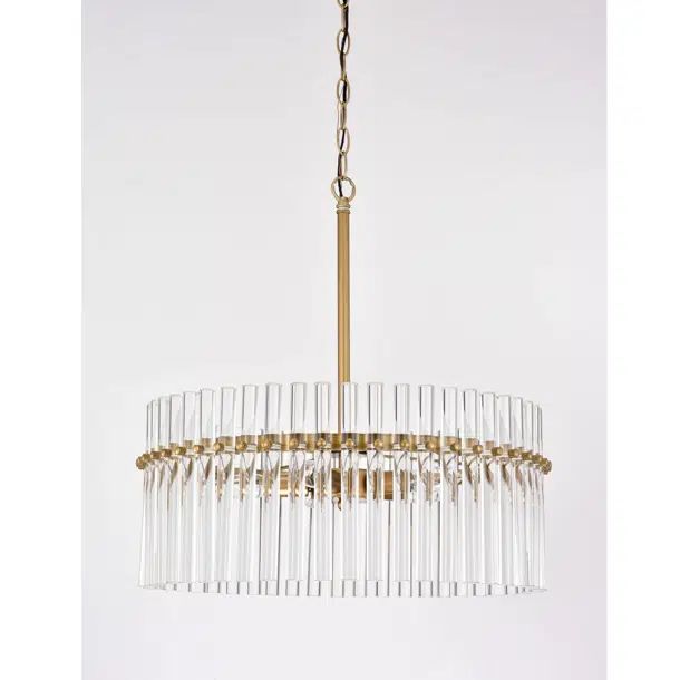 Kaan 5 - Light Glass Dimmable Drum Chandelier | Wayfair North America