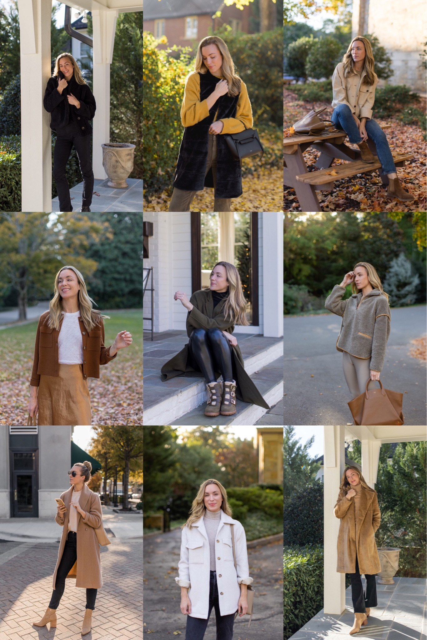 A few favorite fall layers (left to right, top to bottom). For pieces that are sold out, I linked similar from this year’s collections. Sharing more cozy jackets and coats at all price points on NatalieYerger.com today!

#fallcoat #falljacket #jacket #coat #sherpajacket #fauxleatherblazer #leatherblazer #halfzip #fleece #shearling #carcoat #suedejacket #vest #sherpavest #quiltedjacket #shirtjacket #fallblazer #plaidblazer #blazermilano #mangojacket #jcrewellacoatigan #sezanescotttrenchcoat #totemecoat #meandem #mangobeltedcoat #mangocamelcoat #mangowoolcoat #falllayers 

#LTKfindsunder100