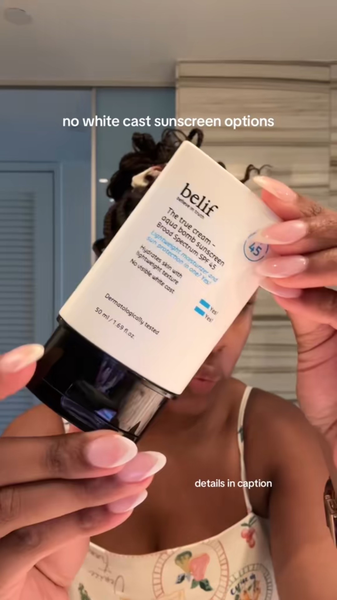 I've really been loving The True Cream Aqua Bomb Sunscreen by Belif. I have sensitive and oily skin but this suits me really well! It's also super hydrating and lightweight. Most importantly, it doesn't leave a white cast.

(No white cast sunscreen, black girl friendly skincare, sunscreen, skincare routines, sensitive skin friendly) 

#LTKBeauty