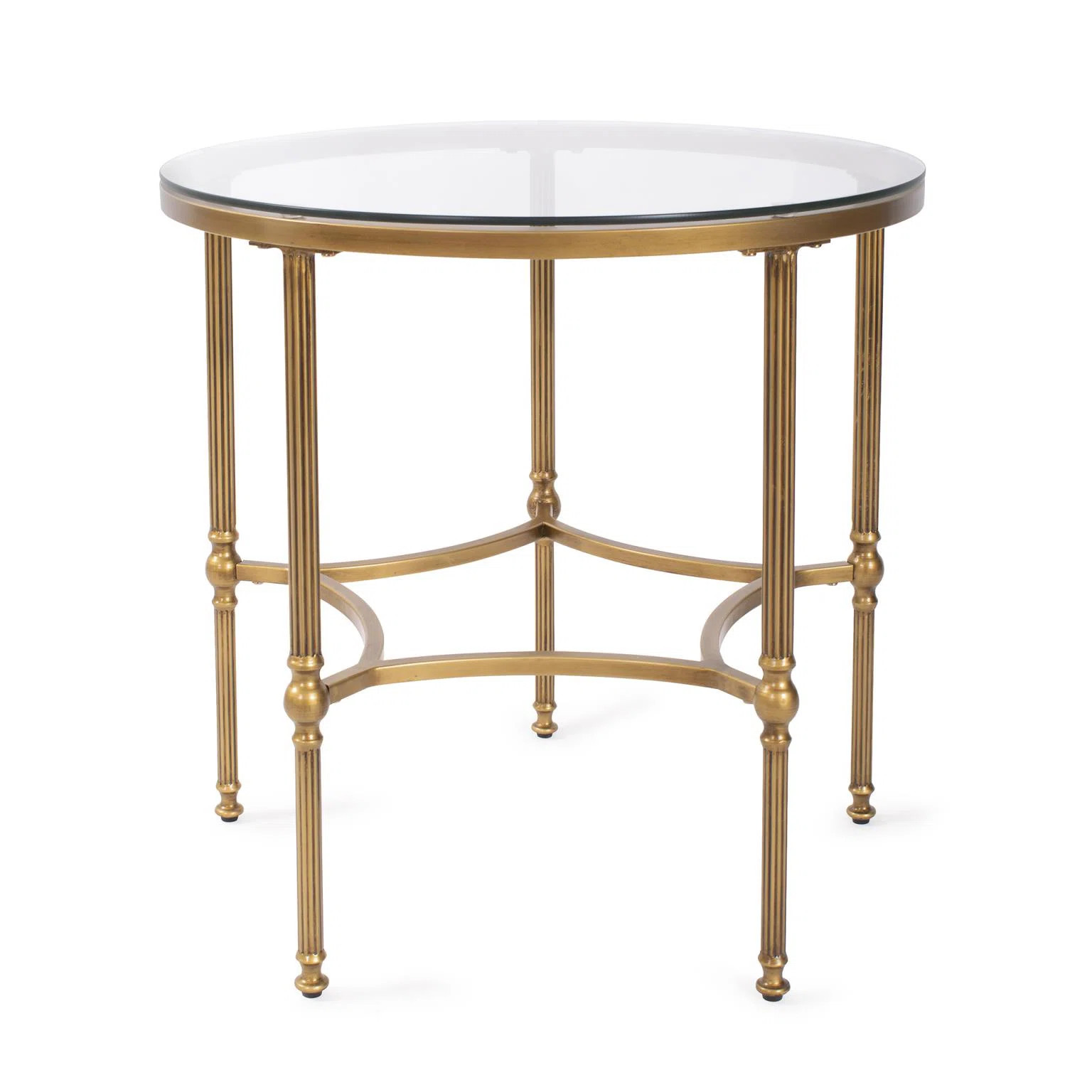 Bonnifait Antique Gold  Round Side Table | Wayfair North America