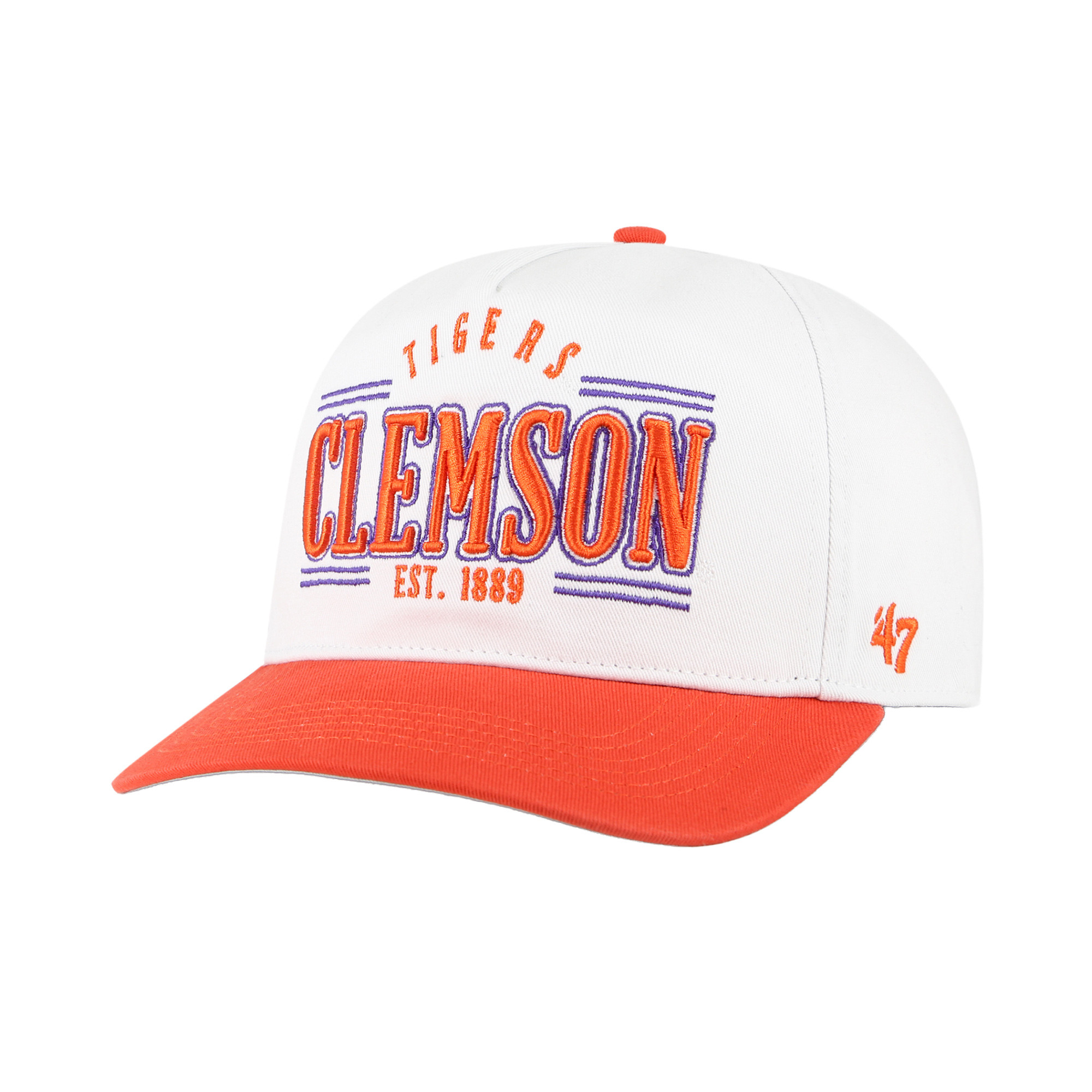 Men's '47 White Clemson Tigers Streamline Hitch Adjustable Hat | Fanatics