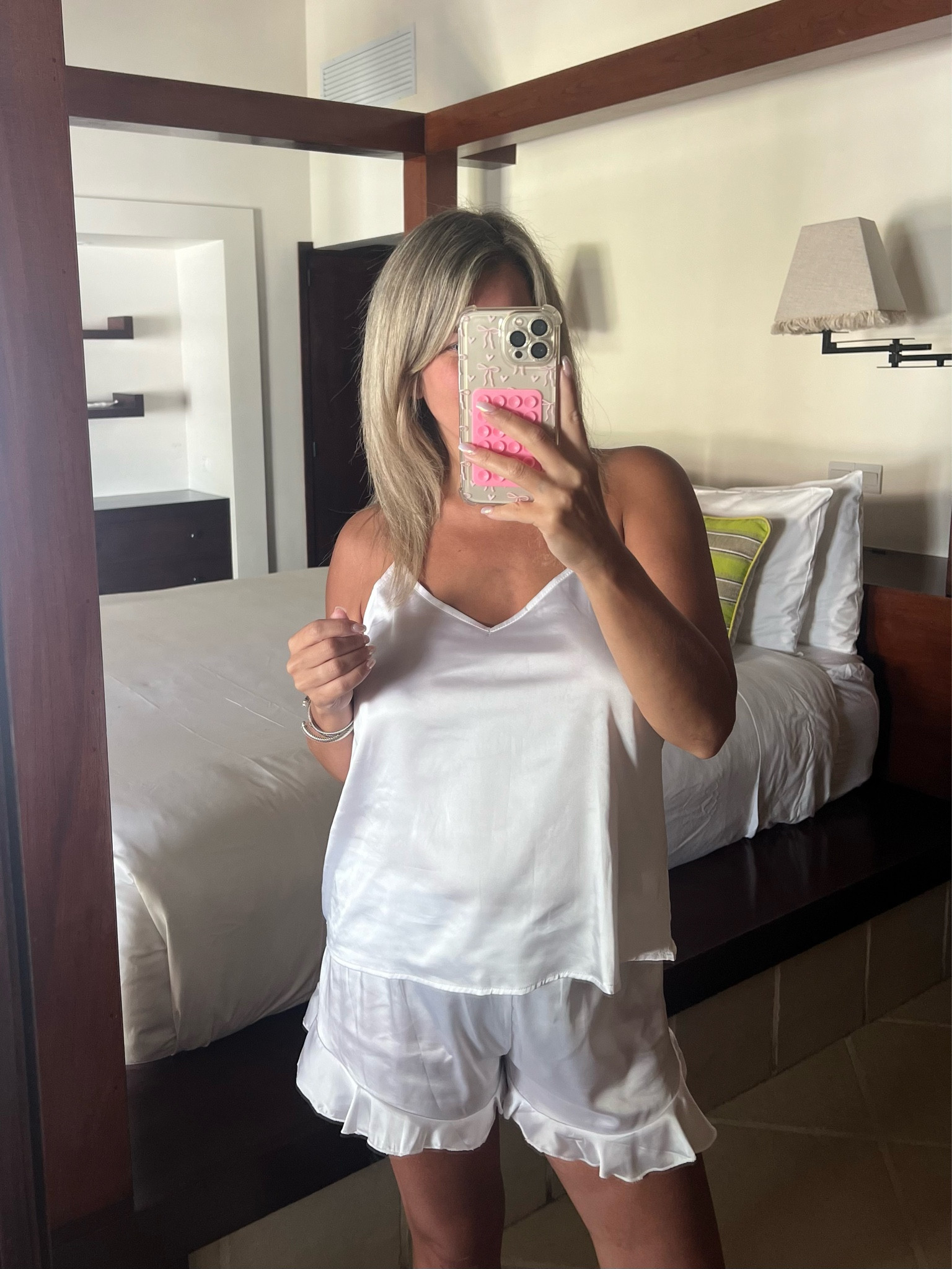 Satin pajamas for the bride. Great for getting ready the morning of your wedding, your wedding night, bachelorette party or even your honeymoon. So comfortable and fit true size, with adjustable straps and an elastic waistband. Available in so many colors so they even make a great bridesmaid gift.

#LTKWedding #LTKStyleTip #LTKFindsUnder50