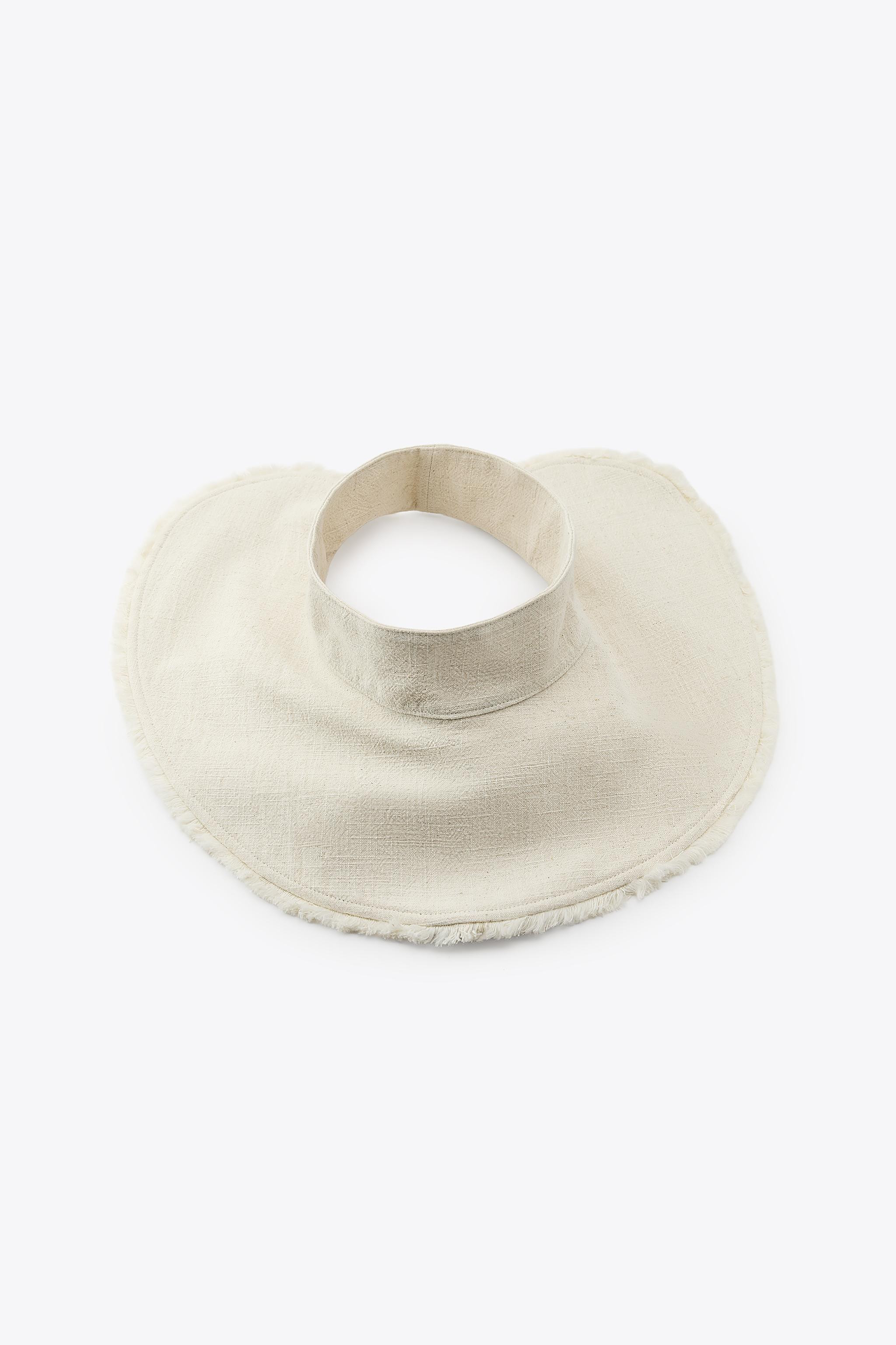 LINEN FRAYED VISOR | Zara US