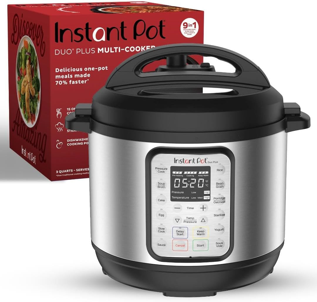 Instant Pot Duo Plus 9-in-1 Multicooker, Pressure Cooker, Slow Cook, Rice Maker, Steamer, Sauté,... | Amazon (US)