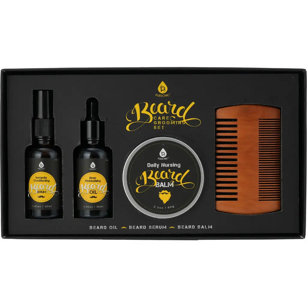 PURSONIC Beard Care Grooming Kit in Black at Nordstrom | Nordstrom