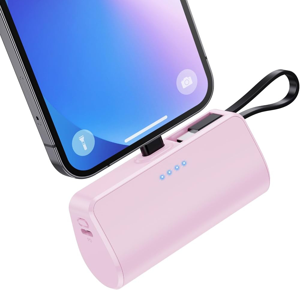 Mini Power Bank 5200mAh per iPhone, Ultra Compatto PD 3.0A Caricatore Portatile con Cavo Integrat... | Amazon (IT)