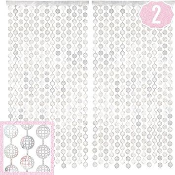 xo, Fetti Disco Ball Foil Curtain - Last Disco Bachelorette Party Decorations - Set of 2 | Groovy... | Amazon (US)