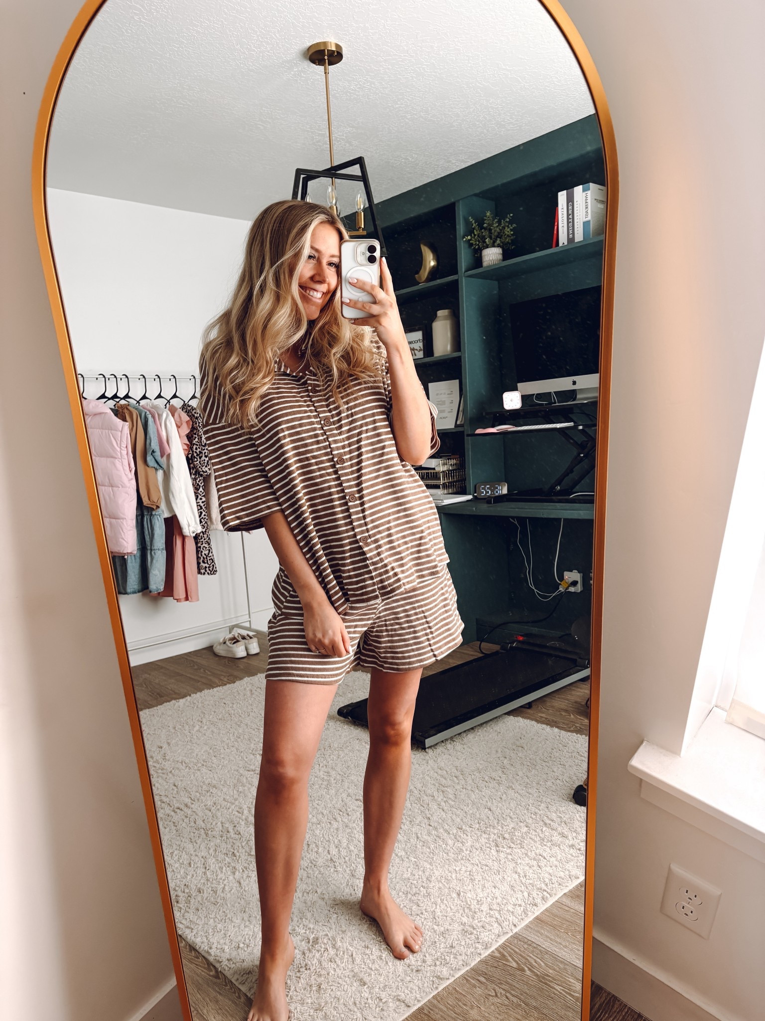 this set makes me feel cute even being so newly postpartum! nursing friendly with working buttons! drawstring waist and pockets in the shorts! I sized up two to an XL for an extra oversized fit

| postpartum | lounge set | nursing friendly | amazon fashion | spring fashion 

#LTKmomlife #LTKootd #LTKBaby