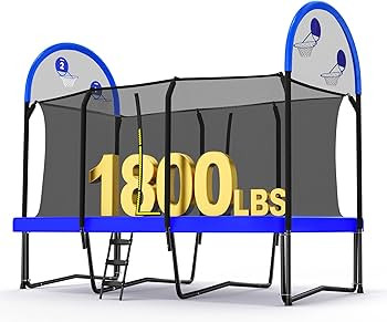Zupapa 1800LBS Weight Capacity Rectangle Trampoline 10x17FT 9X15FT 8X14FT Outdoor Square Gymnasti... | Amazon (US)