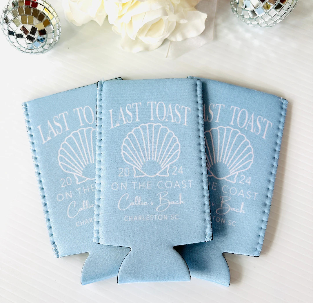 Beach Bachelorette or Birthday Favors. Last Toast on the Coast Bachelorette Party Gifts. Personal... | Etsy (US)